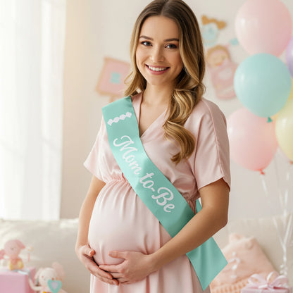 shower sash, mother to be sash, pregnancy sash, baby shower gift, girl baby shower.