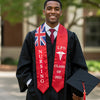 University Gift, stole, graduation stole, Graduation Sash, graduation stole,3 Country Flag,