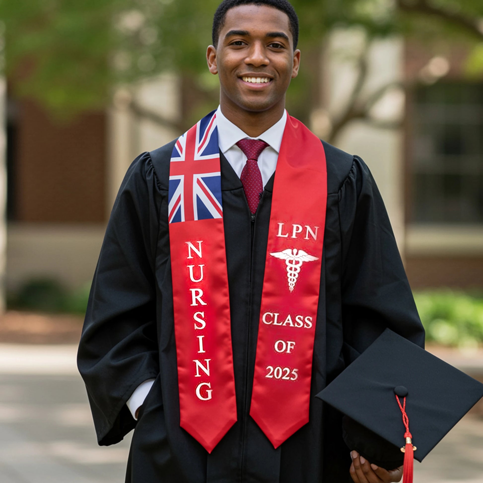 University Gift, stole, graduation stole, Graduation Sash, graduation stole,3 Country Flag,