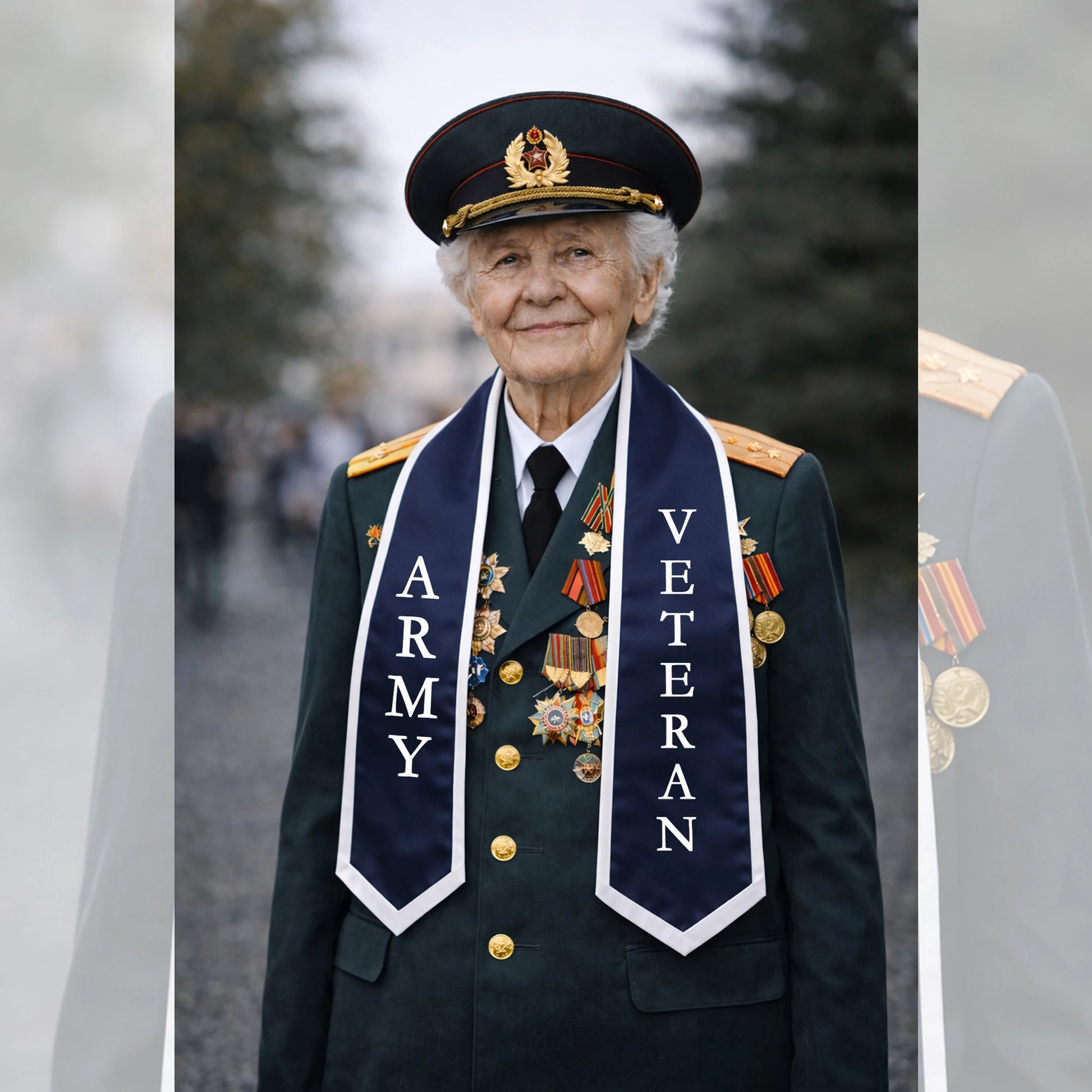 Elegant custom printed army sash for military ceremonies