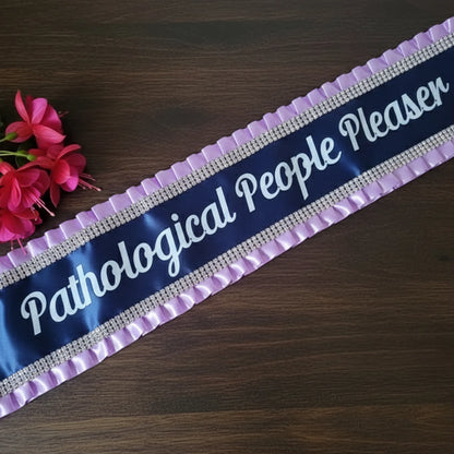 bridesmaid sash, bachelorette sash, personalized sash, custom sash, birthday sash, satin sash, customized sash.
