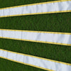 White Sash With Yellow Lace Border Sash, Plain lace Sash, lace and plain Sash, satin sash, lace sash, baby shower sash.