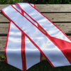 Red Lace Plain Bordered  Sash, Graduation  Plain Sash With Lace, graduation gift, graduation.