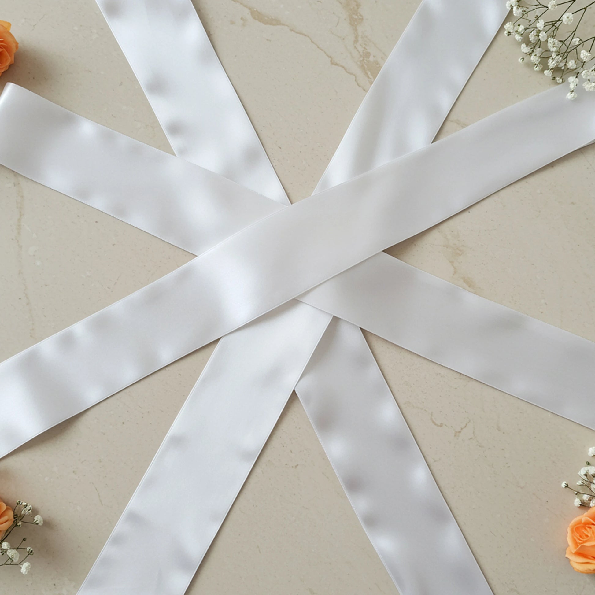 Party Accessory, Plain Sashes, Corporate Sashes, White Sashes, event Sash, Party Favor.