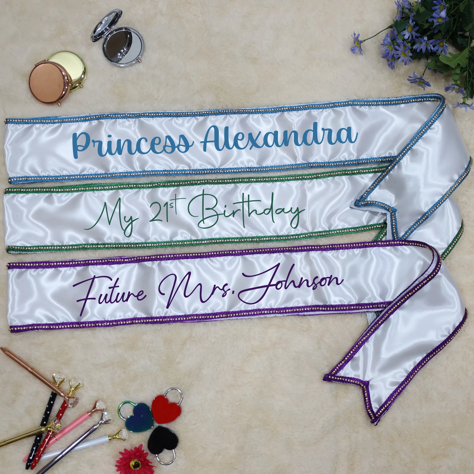 Bachelorette Sash, Personalized Sash, custom sash,16th Birthday Sash, birthday girl sash, Pink Birthday Sash, Satin Sash, Sweet 16 Outfit