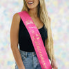 birthday party sash, birthday girl sash, birthday sash, personalized 21 sash, pink satin birthday, milestone party sash, satin birthday sash.
