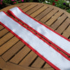  Plain Sash With Red Lace, Sash gift, Red Lace Plain Bordered  Sash,.