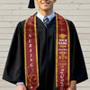 college custom sash, custom grad stoles, stole graduation, school logo stole, college stoles,  stole, personalized stoles