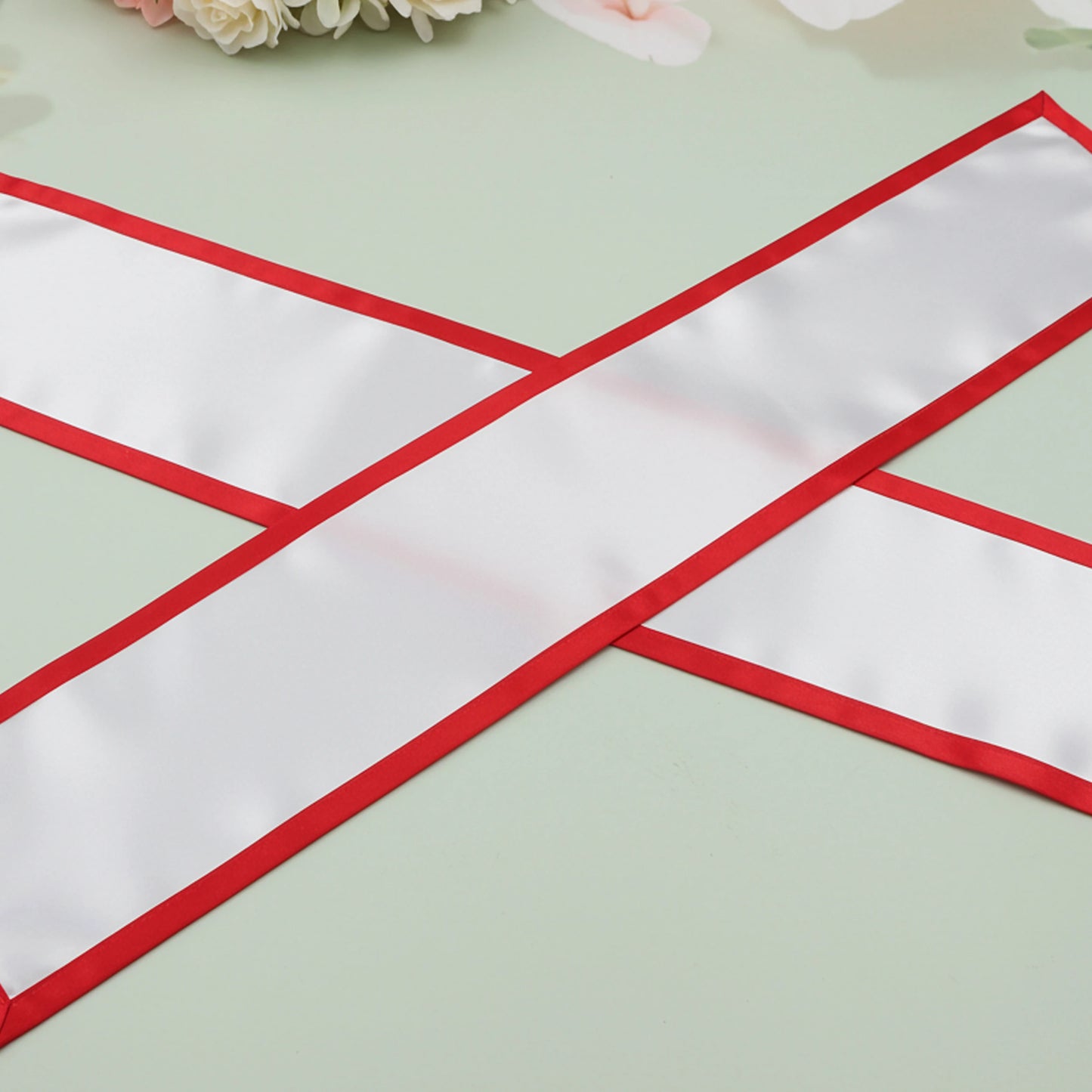 Hen Party Sashes, Hen Night Accessory, Unprinted Sashes, Red Lace Sash, birthday sash.