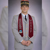 Custom embroidered army satin sash for ceremonial and celebration wear