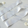 White satin ribbon Sash, event theme White Sash, Party Favor White Sash.
