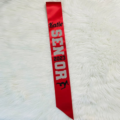 graduation sash, senior 2025 sash, graduate 2025, Personalized Sash, Custom Sash, graduate sash, Glitter Sash.
