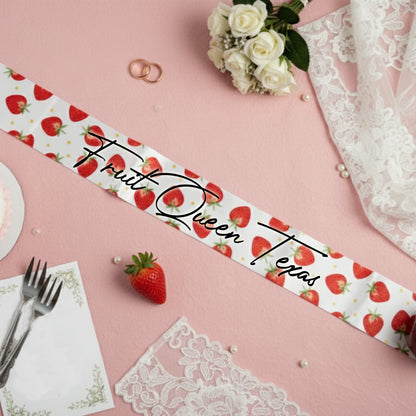 Bridesmaid Gifts, Strawberry for bridal, bride to be Strawberry , tuscan bride sash, Strawberry bridal theme, bride to be sash, sash with Strawberry ,