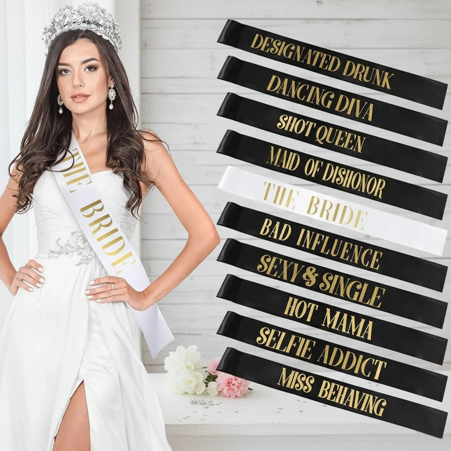 bridesmaid gifts, your text sash, hen party sash, bridal sash, wedding sash, party sash, bridesmaid sash.