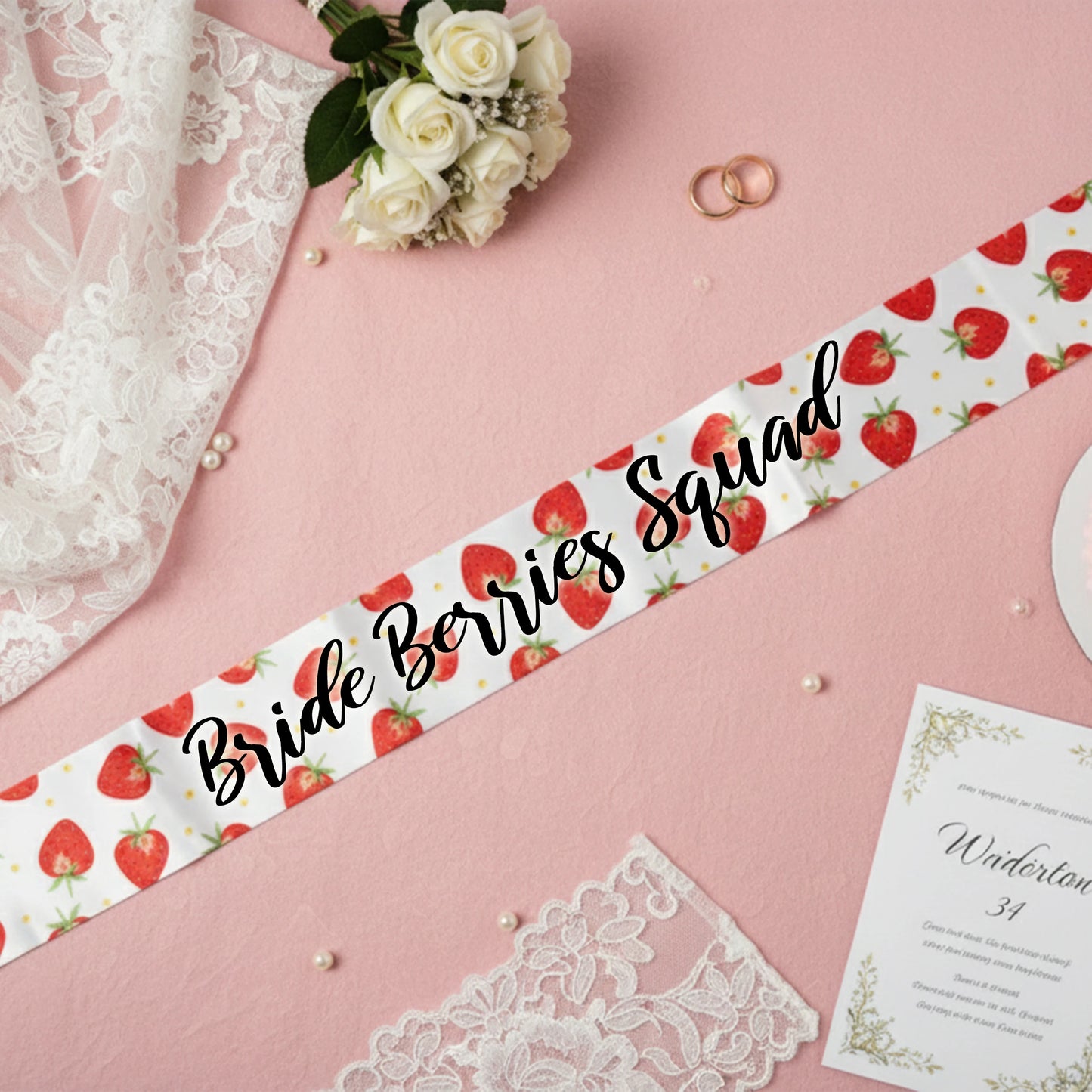 blue tile Strawberry sash, Personalized Strawberry , my squeeze, Strawberry sash, sash with Strawberry , Custom Strawberry Sash