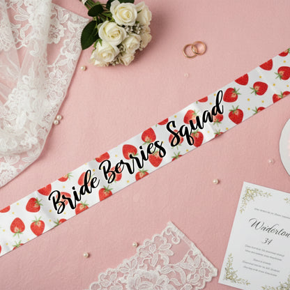 blue tile Strawberry sash, Personalized Strawberry , my squeeze, Strawberry sash, sash with Strawberry , Custom Strawberry Sash