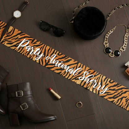 bachelorette party, Animal Print Sash, bridal sash, wedding sash, bride to be sash, bridesmaid sash.