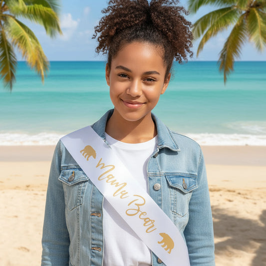 party accessories, gender reveal party, mum to be sash, baby shower sash, satin sash
