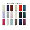 Color chart, Wreath sash, sash Color 