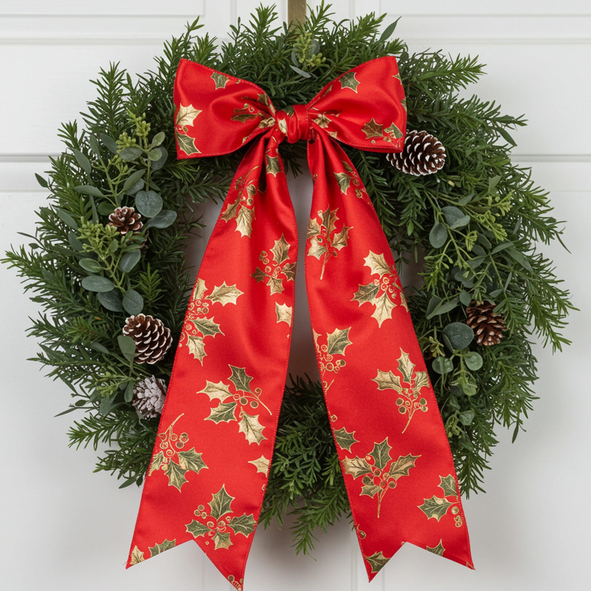 outdoor decor, holiday decor, cottagecore decor, front door wreath, front door decor, seasonal decor, winter wreath sash, personalized sash.