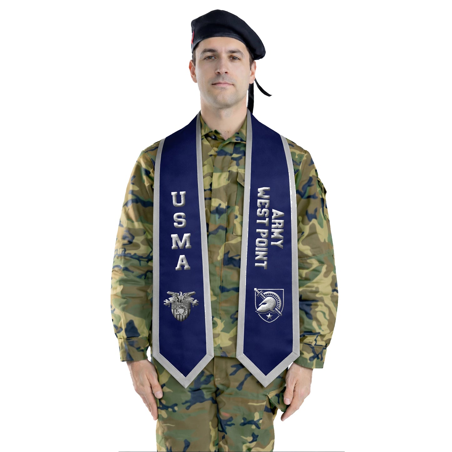 Custom embroidered army sash made from premium satin for military ceremonies