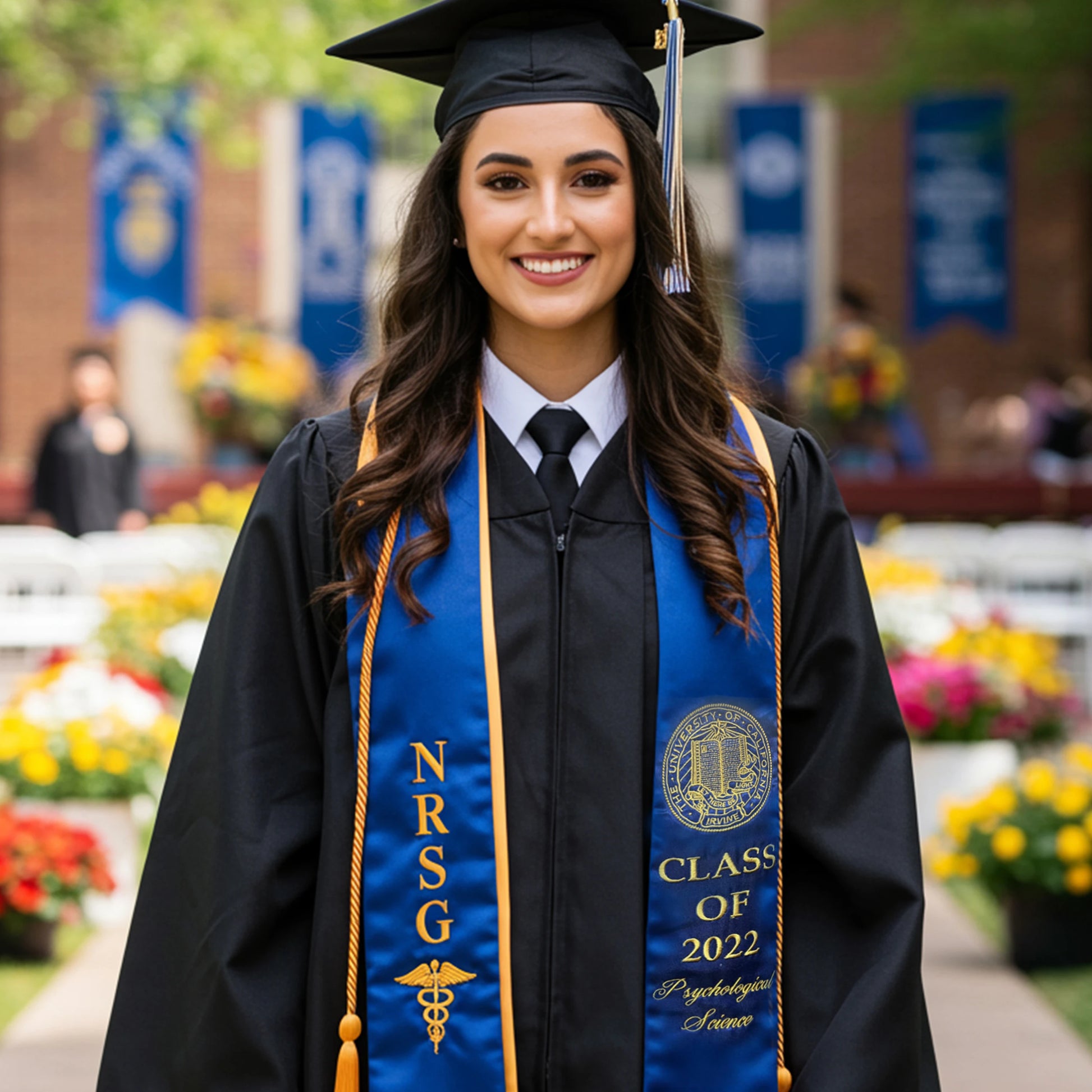 Customizable Stole, high school stole, college stoles, personalized stoles, nursing stole.