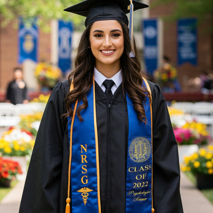 Customizable Stole, high school stole, college stoles, personalized stoles, nursing stole.