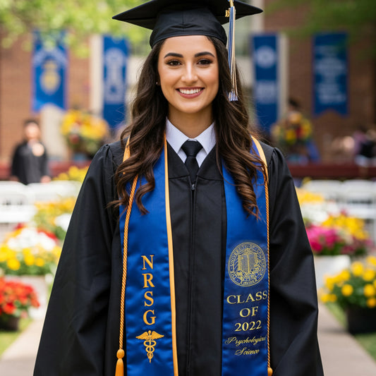 Customizable Stole, high school stole, college stoles, personalized stoles, nursing stole.