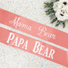 gender reveal party, mum to be sash, baby shower sash, satin sash.
