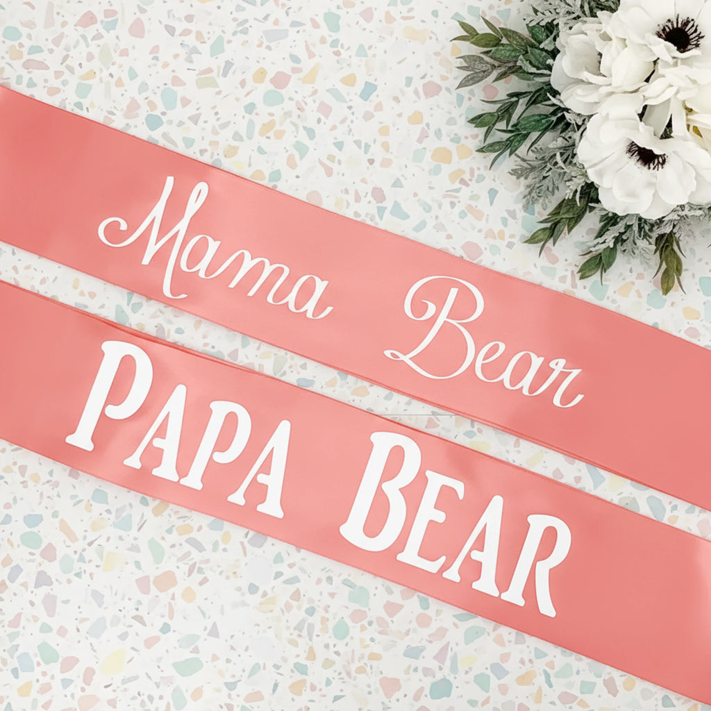 gender reveal party, mum to be sash, baby shower sash, satin sash.

