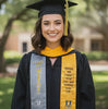 yellow and gray sash 