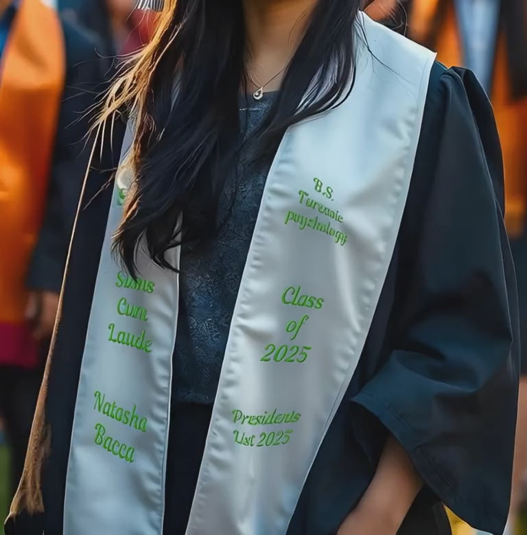 grad sash green font 