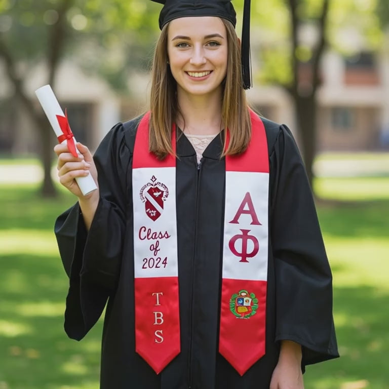 red and white sash 