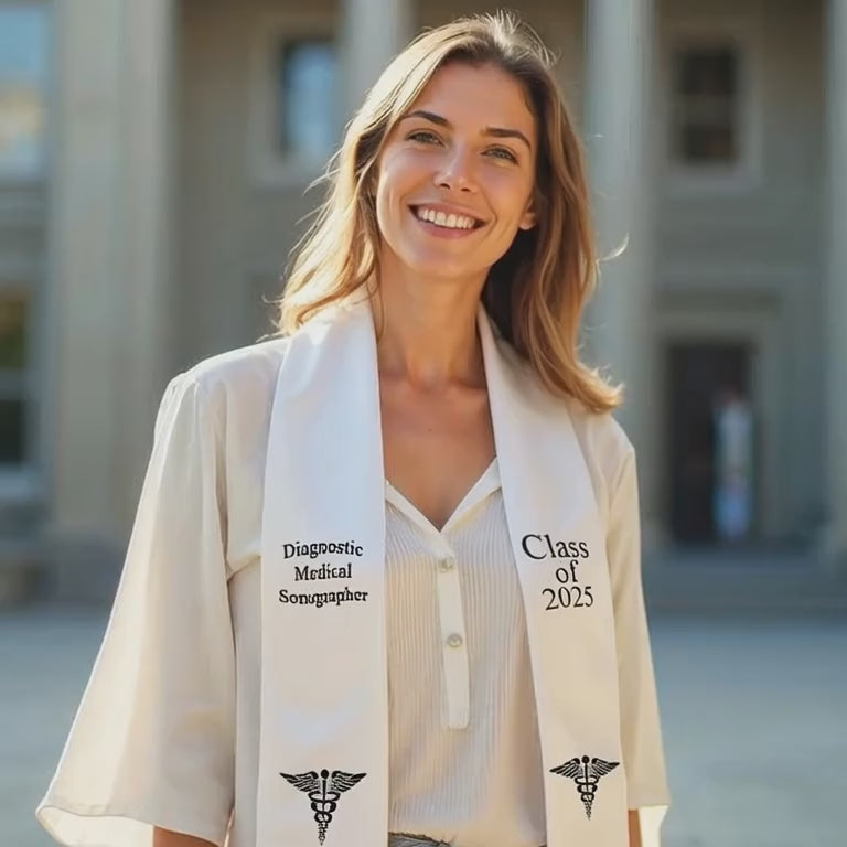 white nursing sash