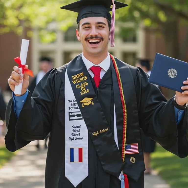 graduate satin sash 