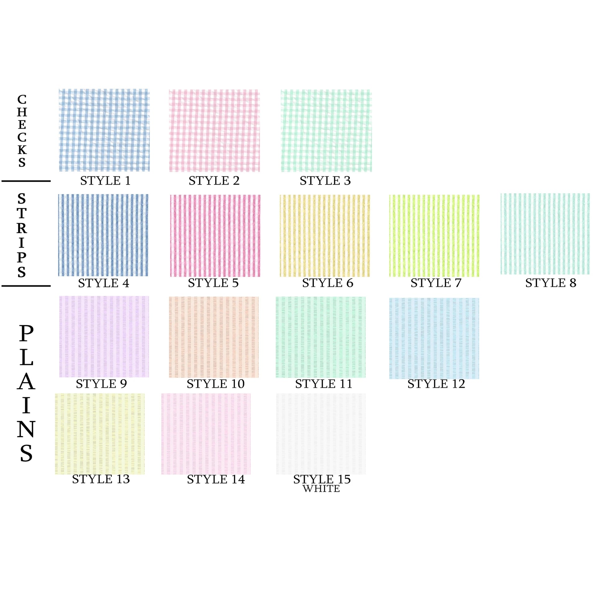  Seer sucker sash chart, wreath sash chart , deign sash 